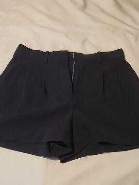 Babaton Navy High-Waist Tailored Shorts
